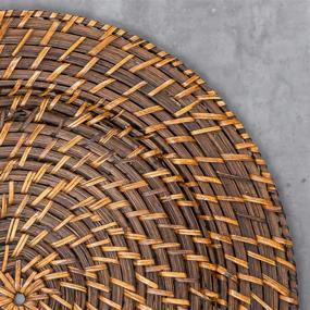 img 1 attached to Enhance Your Dining Experience with Artera Wicker Rattan Charger Plates