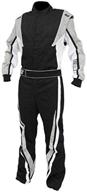 🏎️ k1 race gear sfi 3.2a/1 victory auto racing suit - black/white/grey - large/x-large: ultimate protection for racers logo