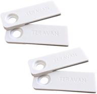 🚽 teravan extender tabs - адаптер с клеевой подкладкой для бумажной санитарной бумаги на большие рулоны - белый, 2 штуки. логотип