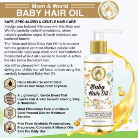 img 2 attached to 🌿 Organic and Cold-Pressed Baby Hair Oil by Mom & World - 200ml, Natural Oil for Kids