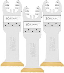 img 4 attached to EZARC Titanium Oscillating Multitool Blades: High-Speed Power Cuts for Wood, Metal & Hard Materials - 3-Pack