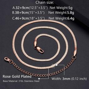 img 1 attached to PROSTEEL Herringbone Choker Necklace for Women - Stainless Steel/Sterling Silver Chain in Multiple Tones with Adjustable Length and Gift Box