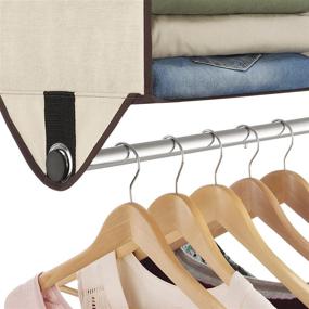 img 1 attached to 👕 Organize Your Closet with the Whitmor 4-Section Closet W/Rod Organizer, Canvas