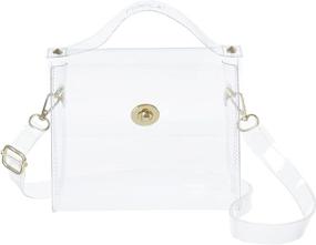 img 4 attached to 👜 AOCINA Clear Crossbody Bags & Wallets for Women - Stadium Approved Horizontal Handbags
