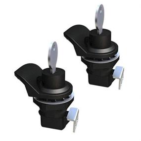 img 4 attached to 🔒 2PCS Plastic & Metal Push Button Series Latch with Locking for Marine Boat Tool Box and Glove Box