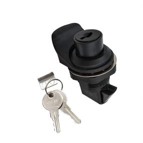 img 3 attached to 🔒 2PCS Plastic & Metal Push Button Series Latch with Locking for Marine Boat Tool Box and Glove Box