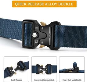 img 3 attached to Tactical BESTKEE Buckle Military Quick Release Men's Accessories for Belts