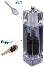 img 1 attached to Aesthetically Designed Huang Acrylic Salt Shaker and Pepper Mill – Ideal for Seasoning Perfection