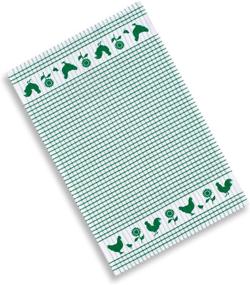 img 2 attached to 🐔 Set of 4 Cackleberry Home Backyard Chickens Windowpane Check Cotton Terrycloth Kitchen Towels - Assorted Colors