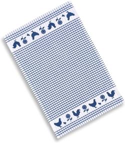 img 1 attached to 🐔 Set of 4 Cackleberry Home Backyard Chickens Windowpane Check Cotton Terrycloth Kitchen Towels - Assorted Colors