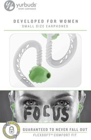 img 2 attached to Улучшите свою тренировку с Yurbuds Focus Спортивными наушниками с заушным креплением в зеленом цвете.