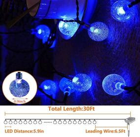 img 3 attached to 2-Pack Crystal Globe Solar String Lights: Bright & Waterproof Outdoor Solar Christmas Decorations in Blue - Durable & Versatile with 8 Lighting Modes for Garden, Patio, Gazebo, and Trees