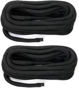 img 1 attached to 🚢 Amarine Made Dock Line: Heavy-Duty Double Braided Nylon Dock Lines, 2 Pack (15 ft. L, 1/2 inch D, 12 inch Eyelet) - 4840 lbs Breaking Strength - Perfect for Secure Marine Mooring and Boat Docking - Working Load Limit: 968 lbs