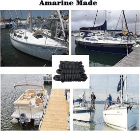 img 2 attached to 🚢 Amarine Made Dock Line: Heavy-Duty Double Braided Nylon Dock Lines, 2 Pack (15 ft. L, 1/2 inch D, 12 inch Eyelet) - 4840 lbs Breaking Strength - Perfect for Secure Marine Mooring and Boat Docking - Working Load Limit: 968 lbs