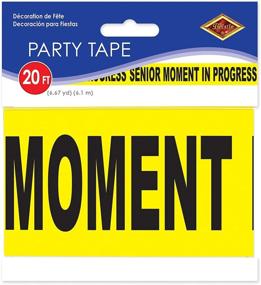 img 2 attached to Senior Moment In Progress Party Tape - 3 inches x 20 feet - 1 Pack