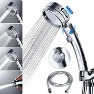 🚿 detachable handheld shower head set with 59 inch stainless steel hose, adjustable high pressure shower head, rain shower head, and shower head holder logo