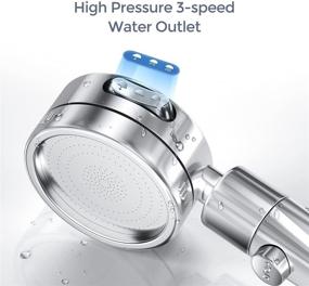 img 1 attached to 🚿 Detachable Handheld Shower Head Set with 59 Inch Stainless Steel Hose, Adjustable High Pressure Shower Head, Rain Shower Head, and Shower Head Holder