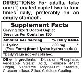 img 1 attached to Natures Truth L Lysine 500Mg Tablets