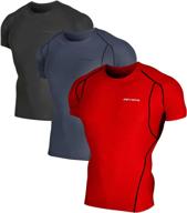 👕 men's short sleeve compression shirts - pack of 2~3 - optimal for devops and athletic activities logo