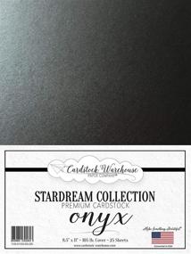 img 3 attached to Black Onyx Stardream Metallic Cardstock Paper - 8.5 X 11 Inch 📄 - 105 Lb. / 284 GSM Cover - 25 Sheets by Cardstock Warehouse
