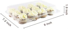 img 2 attached to 🧁 Mini Cupcake Containers with Compartment Boxes