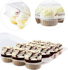 img 1 attached to 🧁 Mini Cupcake Containers with Compartment Boxes