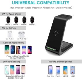 img 3 attached to ⚡️ PRDLIMG 3-in-1 Wireless Charger Stand for Airpods Pro 2, Apple Watch Series 5/4/3/2, iPhone 11/11 Pro/11 Pro Max and Qi Certified Phones - Fast Charging Station Dock with QC 3.0 Adapter