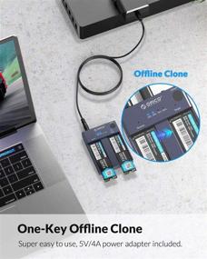 img 3 attached to 🔌 Tool-Free USB-C Dual-Bay NVME Docking Station | ORICO M.2 SSD Enclosure for M Key PCIe 2242 2260 2280 22110 SSDs | Offline Clone Duplicator Function | Up to 10Gbps Speed (SSD Not Included)