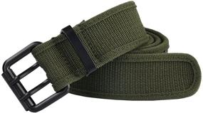 img 2 attached to 👔 Samtree Double Grommet Buckle Men's Accessories and Belts with Canvas Material