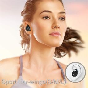 img 1 attached to 🎧 Максимально беспроводные наушники Bluetooth: Guning S1 Водонепроницаемые спортивные наушники True Wireless Stereo TWS для iPhone или Android - длительное время воспроизведения, стабильное подключение по Bluetooth, без проводов и работают от батарейки