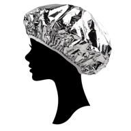 💆 reusable hair processing cap for deep conditioning, coloring, and thermal treatment - kitsch pro aluminum silver foil cap logo