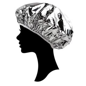 img 4 attached to 💆 Reusable Hair Processing Cap for Deep Conditioning, Coloring, and Thermal Treatment - Kitsch Pro Aluminum Silver Foil Cap