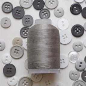 img 3 attached to Premium YLI Soft Touch Cotton Thread, 50wt, 1000yds, Gray - Long-lasting and Smooth for All Sewing Projects