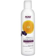 🍊 now solutions vitamin c and acai berry purifying toner: brightening system for pore-clogging residue removal (8-ounce) logo