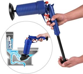 img 1 attached to 🚽 ETERNA Air Drain Blaster: High-Pressure Plunger for Bath, Toilet, Sink, and Floor Drain Clogs