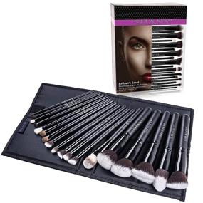 img 3 attached to SHANY Artisan’s Easel – Elite Cosmetics Brush Collection: Complete Kabuki Makeup Brush Set with Standing Convertible Brush Holder (18 pcs)