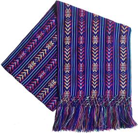 img 3 attached to Mexican Handmade Colorful Rebozo Shawl Women's Accessories for Scarves & Wraps