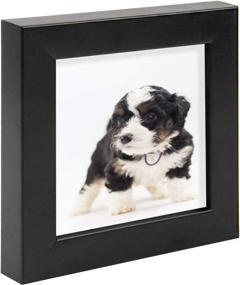 img 2 attached to 📸 Premium Black 4x4-inch Square Wood Frames (Pack of 3) - Golden State Art's Instagram Picture Frame Collection for Smartphones