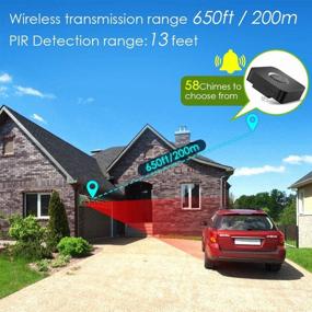 img 3 attached to Easyreen Solar Driveway Alarm: Wireless Weatherproof Sensor with 58 Chimes, 650ft Long Range - Expandable Motion Alert System to Monitor & Protect Property Outdoors