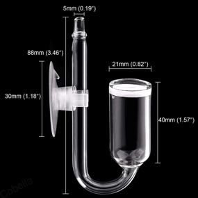 img 3 attached to 🐠 Dannisly CO2 Diffuser U-Shape: Results-Driven Aquarium Fish Tank Pollen Glass CO2 Bubble Diffuser with Air Pump Check Valve for Aquaneat Aquarium Planted