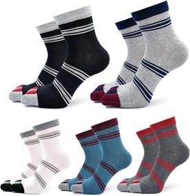 img 3 attached to 🧦 Cotton Athletic Running Ankle Five Toe Socks for Men - Boost Your Sports Performance