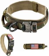 🐾 voljee heavy duty adjustable tactical dog collar with metal buckle handle for medium and large dogs - ideal for military use logo