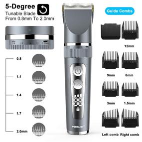 img 1 attached to 🔌 Cordless Ceramic Blade Mens Hair Trimmer Beard Trimmer Hair Cutting & Grooming Kit by Forusi - Rechargeable Hair Clippers for Men