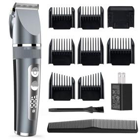 img 4 attached to 🔌 Cordless Ceramic Blade Mens Hair Trimmer Beard Trimmer Hair Cutting & Grooming Kit by Forusi - Rechargeable Hair Clippers for Men