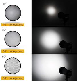 img 2 attached to 📷 Набор сотовой решетки для молнии для студии 7" с креплением на Bowens | Точное управление светом для студийной фотографии