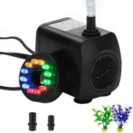 💦 fountain pump submersible water pump kit with led light - efficient 220 gph, waterproof & silent outdoor pond pump - ideal for hydroponic aquarium, fish tank, and decorative plants sunterra логотип