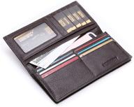 👔 genuine leather credit bifold: top choice for stylish men's accessories logo