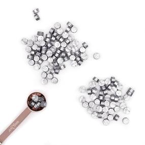 img 3 attached to 💌 UNIQOOO Arts & Crafts: 180pcs Metallic Silver Wax Beads for Wax Seal Stamp - Ideal for Card Embellishments, Wedding Invitations, Gift Wrapping & More