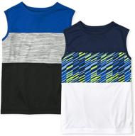 👕 2-pack boys colorblock performance muscle tank tops by the children's place logo