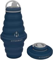💦 hydaway collapsible water bottle: compact 25oz spout lid, perfect for travel, and made of safe food-grade silicone (seaside) logo